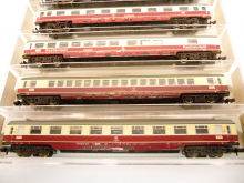 Fleischmann N 1:160 5-teiliger IC-Zug der DB beige/rot Epoche IV Eurofima TOP mit Licht