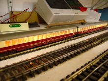 Fleischmann N 1:160 5-teiliger IC-Zug der DB beige/rot Epoche IV Eurofima TOP mit Licht