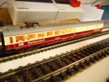 Fleischmann N 1:160 5-teiliger IC-Zug der DB beige/rot Epoche IV Eurofima TOP mit Licht