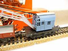 Märklin 4611 + 4503 H0 Kranwagen KRUPP-ARDELT der DB 315/2 blau mit Schutzwagen TOP in roter OVP