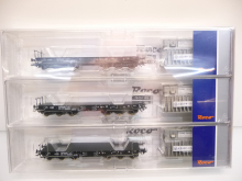 Roco 76157 H0 Schwerlastwagen-Set 3-teilig mit Heißbrammenhauben der DB Epoche IV TOP in OVP