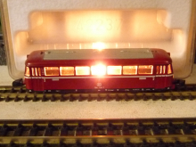 Märklin 8816 + 8817 Z Schienenbus 2-teilig VT 798 der DB altrot Epoche IV TOP in OVP