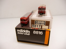 Märklin 8816 + 8817 Z Schienenbus 2-teilig VT 798 der DB altrot Epoche IV TOP in OVP