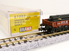 Brawa 67003 N Schwerlastwagen RRym Samm DR 6-achsig braun 60-02-28 TOP in OVP