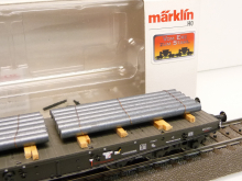 Märklin 48688 H0 Schwerlast-Flachwagen Ssym 46 mit Strangguss der DB Epoche III TOP in OVP