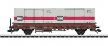 Märklin 48697 H0 Rungenwagen Kbs 443 der DB mit 2 Boxcontainern TOP in OVP