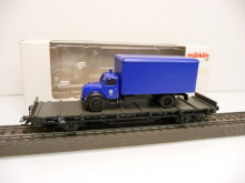 Märklin 48724-03 H0 Flachwagen Sm24 der DB beladen mit THW-LKW TOP in OVP