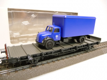 Märklin 48724-03 H0 Flachwagen Sm24 der DB beladen mit THW-LKW TOP in OVP