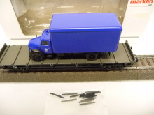 Märklin 48724-03 H0 Flachwagen Sm24 der DB beladen mit THW-LKW TOP in OVP