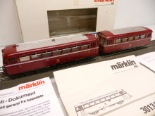 Märklin 3016 + 4018 H0 Schienenbus BR 795 + Beiwagen altrot der DB DIGITAL TOP in OVP