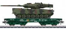 Märklin 48843 H0 Schwerlastwagen Rlmmps beladen mit Leopard 2A6 der DB AG NEU