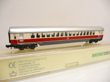 Minitrix 13016 N Grossraumwagen 1. KL TEE / IC der DB 11607 Kar beige / rot  TOP in OVP