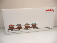 Märklin 46138 H0 Autotransportwagen-Paar Offs 59 beladen mit 8 VW Käfer TOP in OVP