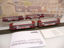 Märklin 39982 H0 Schienenbus mit Steuerwagen 