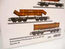 Märklin 48695 H0 Schwerlast-Flachwagen-Set der DB schwarz Epoche IV TOP in OVP