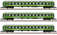 Märklin 87403 Spur Z Schnellzugwagen-Set Flixtrain 3-teilig grün Epoche VI NEU