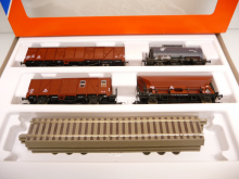 Roco 44054 H0 4er Set Güterwagen der DB braun/grau Epoche III TOP in OVP