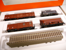 Roco 44054 H0 4er Set Güterwagen der DB braun/grau Epoche III TOP in OVP