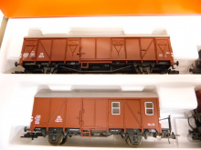 Roco 44054 H0 4er Set Güterwagen der DB braun/grau Epoche III TOP in OVP