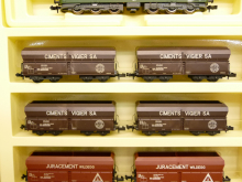 Minitrix 51107100 N Schweizer Zementzug mit Ae 6/6 und 10 Güterwagen TOP in OVP