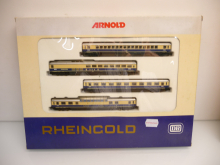 Arnold 0144 N Personenwagen-Set Rheingold 4-teilig blau/beige Epoche III TOP in OVP