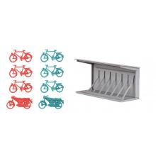 Kibri 38143 H0 Deko-Set Fahrradständer L 6,0 x 2,3 x 3,0 cm