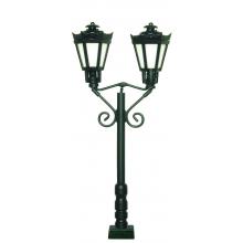 Viessmann 60731 H0 Parklaterne zweiflammig, schwarz, mit Kontaktstecksockel, 2 LEDs warmweiß