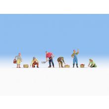 Noch 15613 H0 Erntehelfer 6 Miniaturfiguren + 3 kleines Zubehör