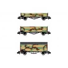 Arnold HN6490 Spur N 3-teiliges Güterwagen-Set 2-achsig DRB Epoche II in Tarnlackierung